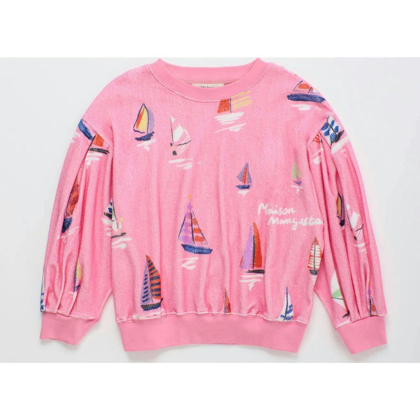 BARCOS TOWEL SWEATSHIRT PINK