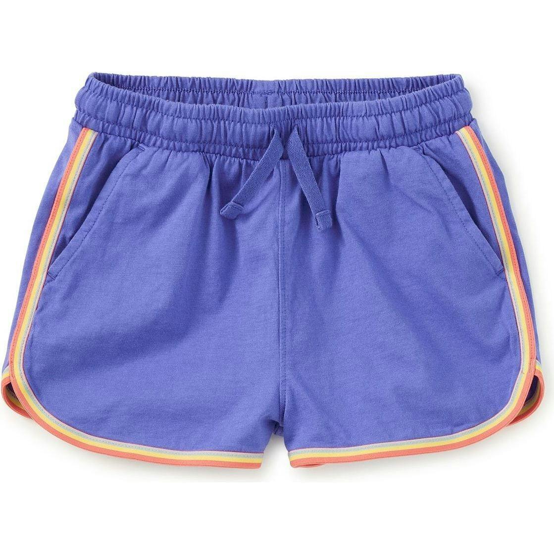Rainbow Binding Track Shorts, Purple