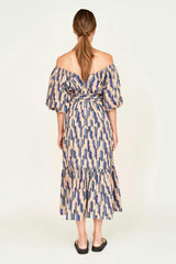 Capri Dress in Cerulean Rainfall