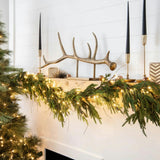Twig Light & Real Touch Green Norfolk Pine Pre-Lit Winter Christmas Mantle Garland Table Runner