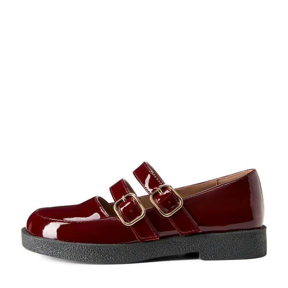 Sloane Glossy Round Toe Mary Jane Ballet Flats