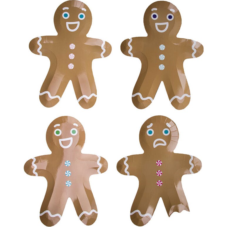 Gingerbread Men Dessert Plates