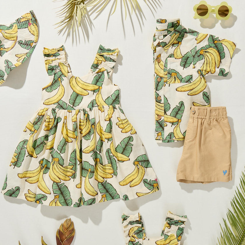 Baby Boys Jack Shirt - Banana Leaves