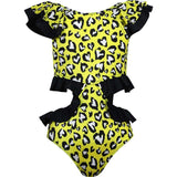 Rosette Short Sleeve One-Piece Swimsuit