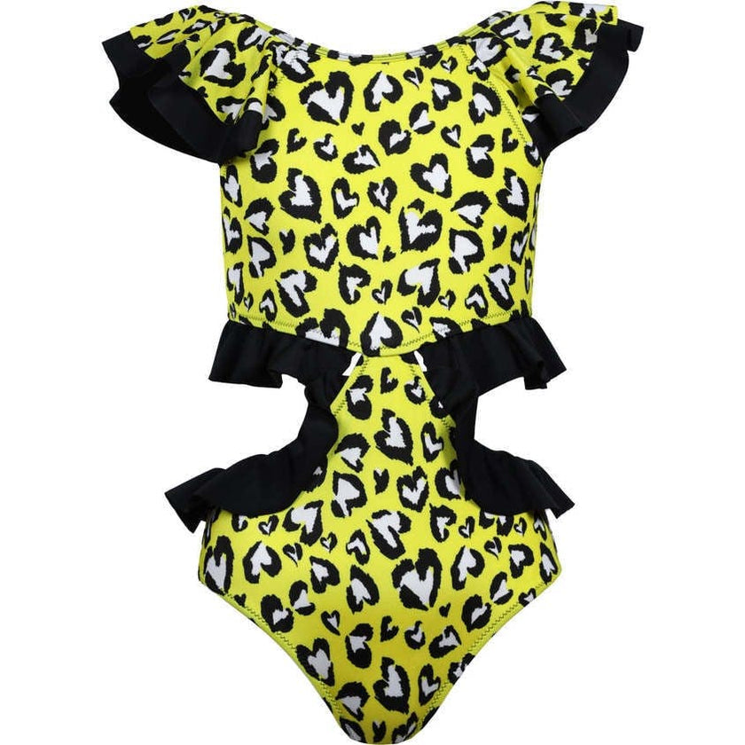 Rosette Short Sleeve One-Piece Swimsuit