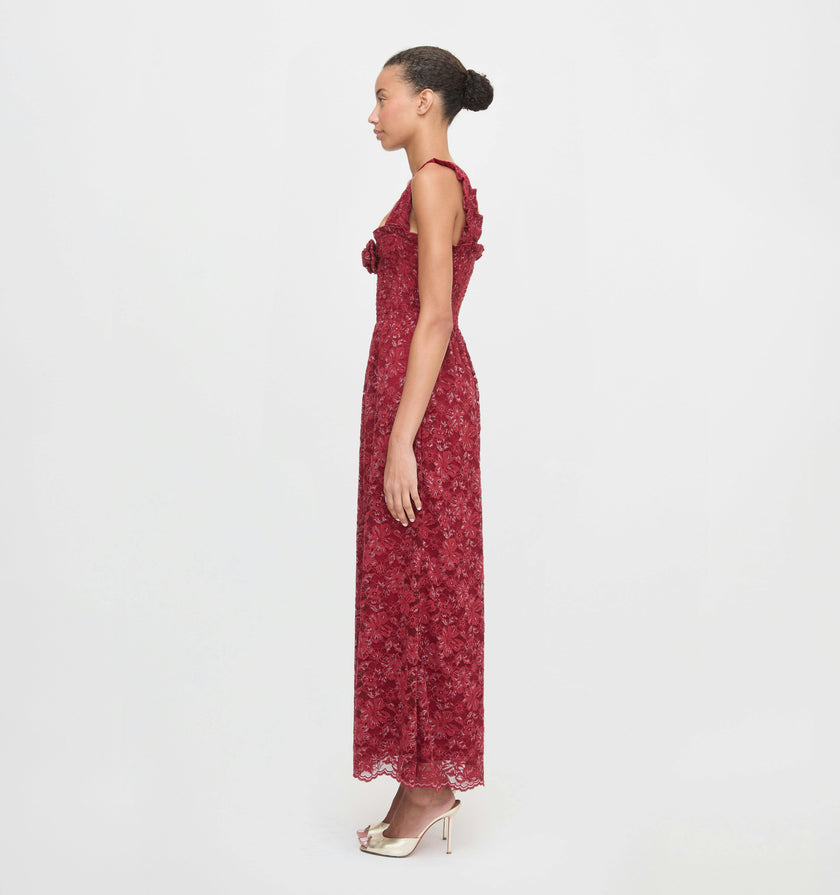 The Rosetta Nap Dress - Claret Lace
