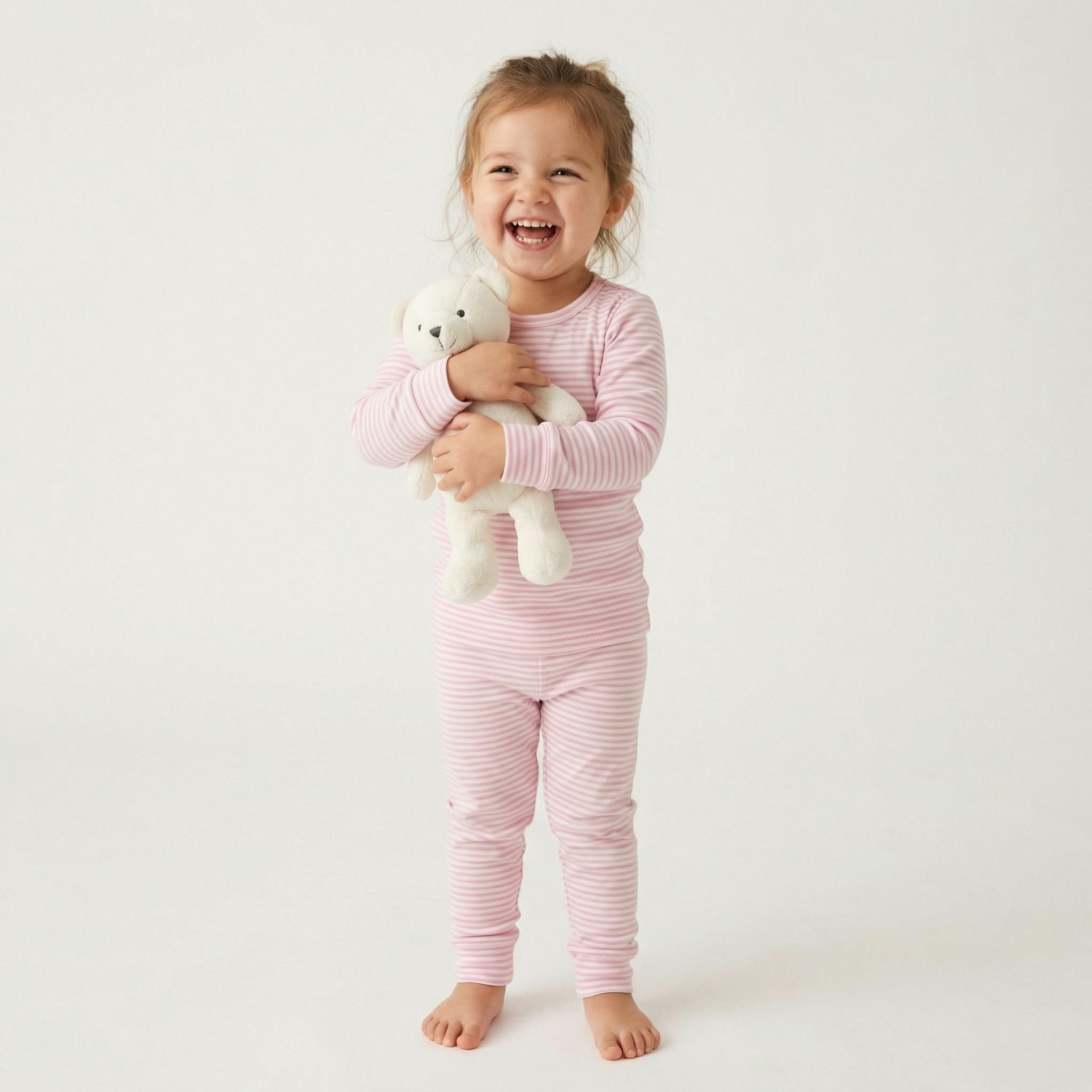 Ballet Stripe Bamboo Toddler Pajama Set