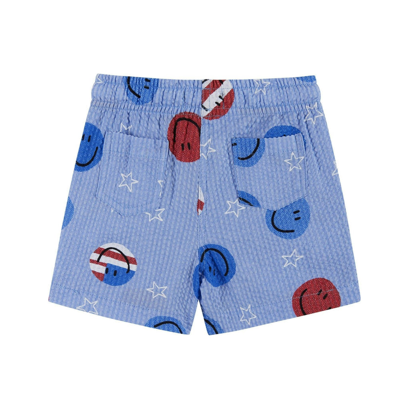 Infant Boys Short Sleeve Seersucker Set | Patriotic Smiles