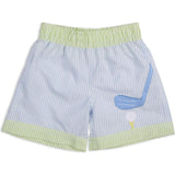 Stripe Swimtrunk With Golf Club