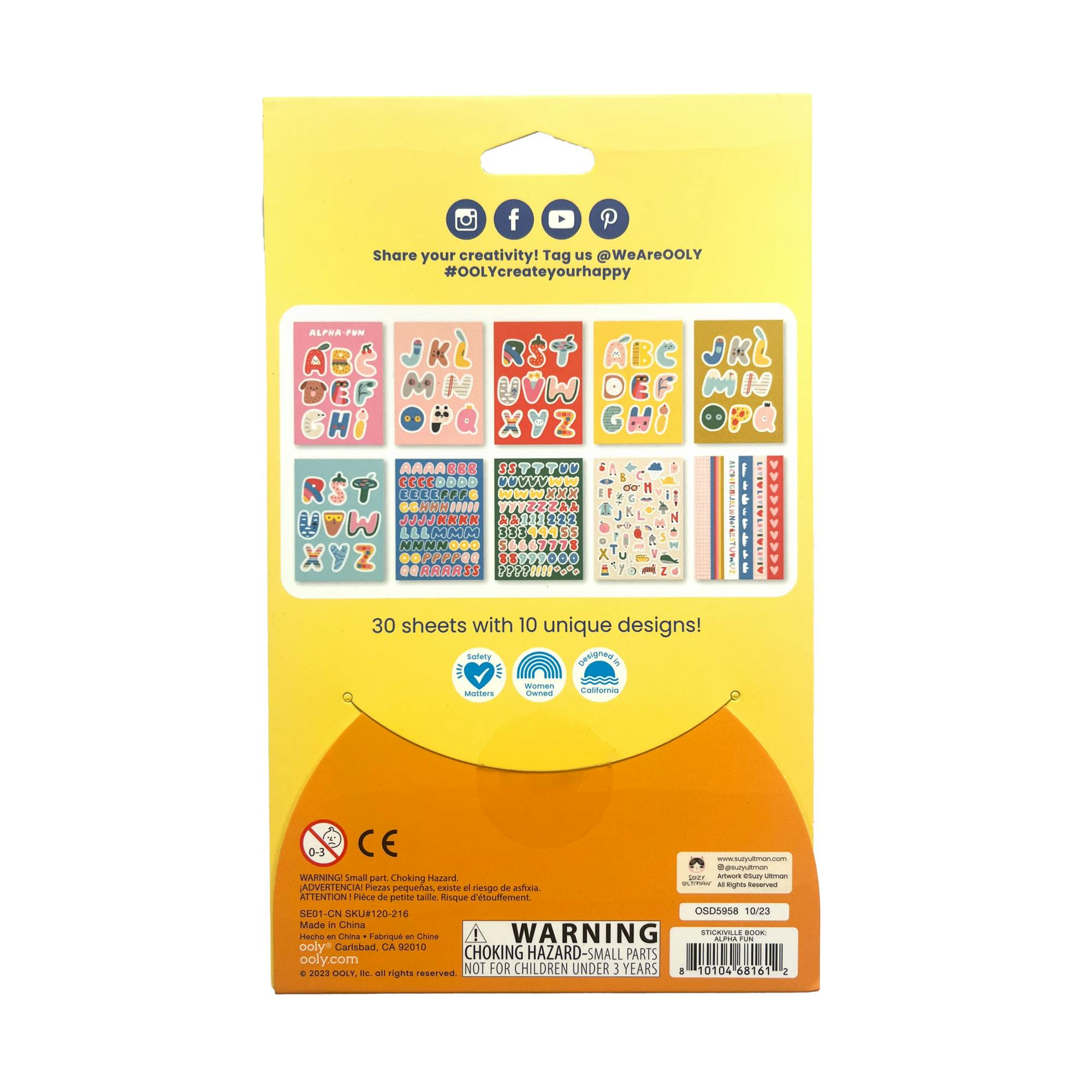 Stickiville x Suzy Ultman: A Whole Lotta Stickers! Sticker Book - Alpha-Fun