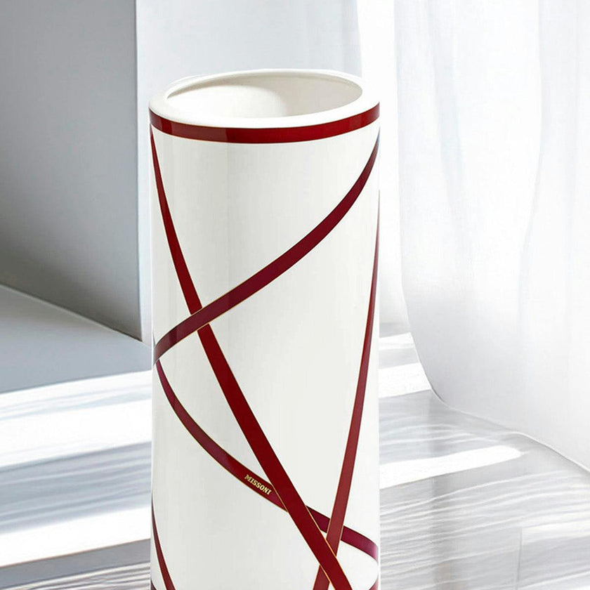 NASTRI BORDEAUX High Vase - Ø 16* H. 36 Cm