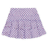 Margot Girls' Performance Skirt by LH Sport - Boho Flora Hot Pink Navy