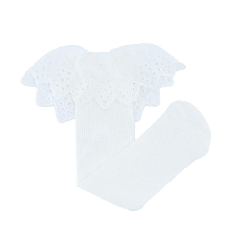White Trim Skirt Socks