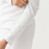 women's white pointelle pajamas set