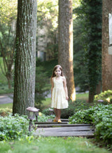 Cross Back Twirly Dress in Bow Tie Pasta