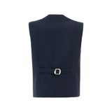 Navy Solid Vest & Bowtie