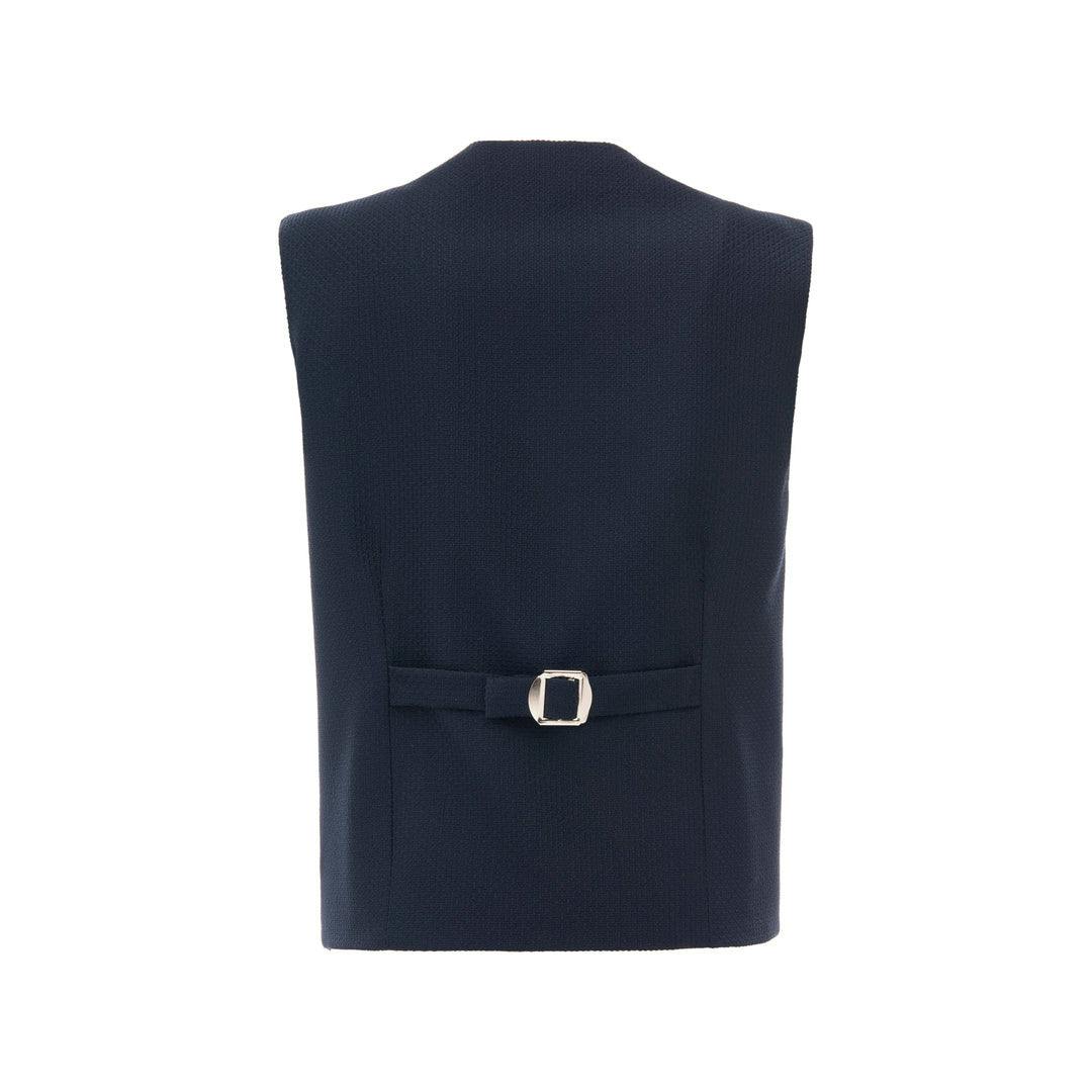 Navy Solid Vest & Bowtie