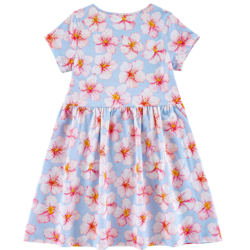 Mid Weight French Terry Twirl Dress, Hibiscus