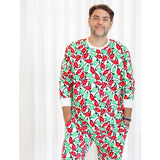 Organic Adult Men's Pajamas - Holiday Lights