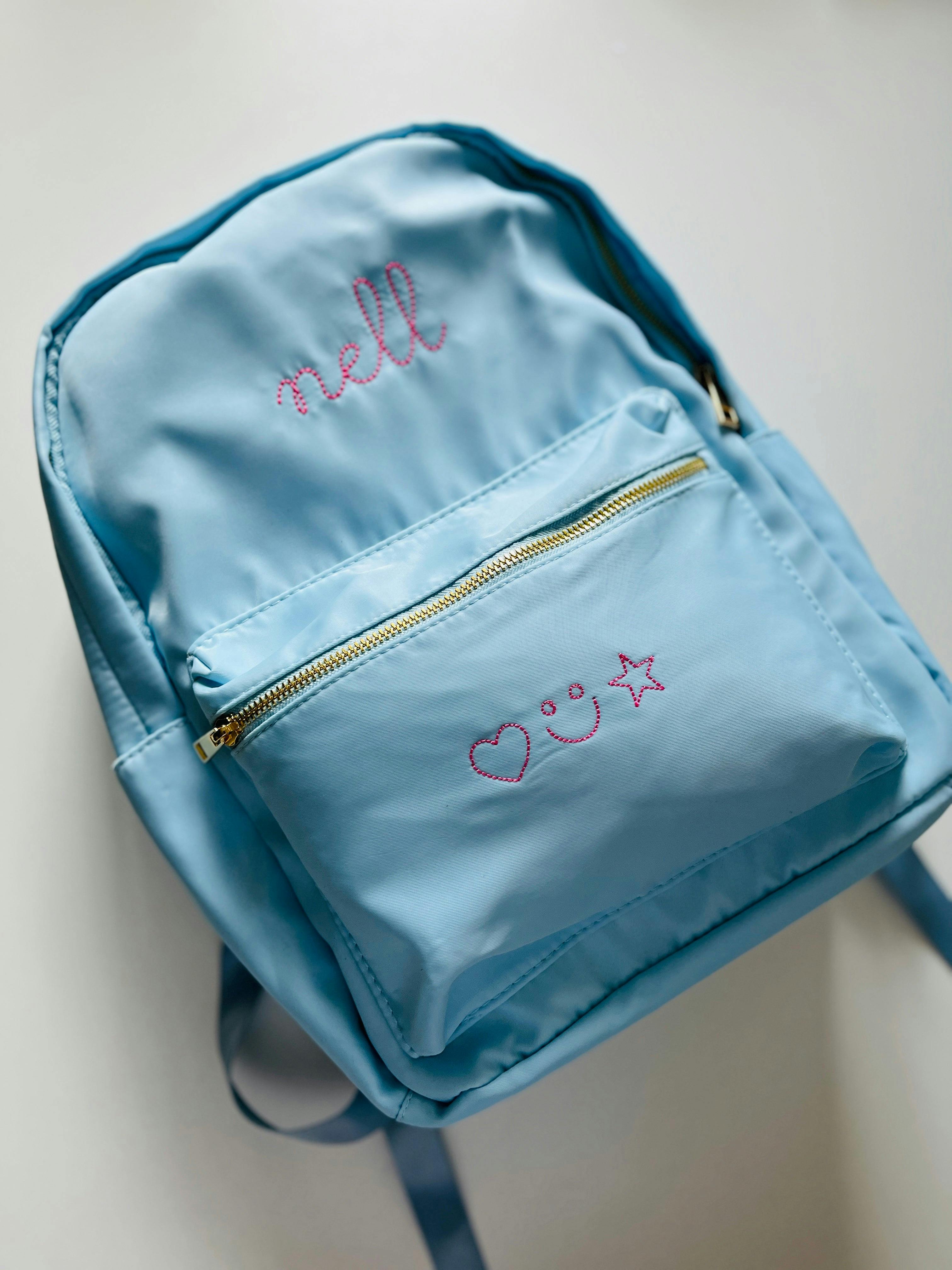 Classic Nylon Backpack – Custom Embroidered Script