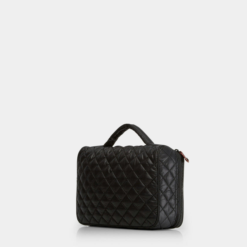 Black Zip Round Cosmetic
