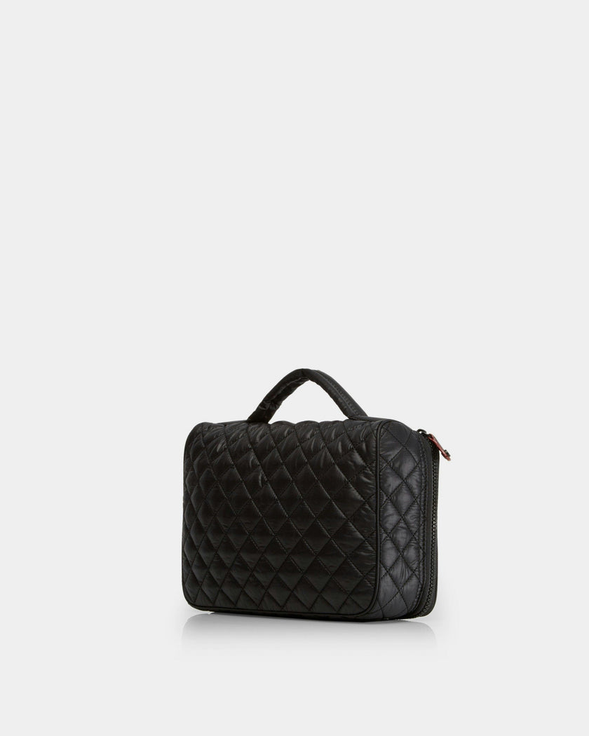 Black Zip Round Cosmetic