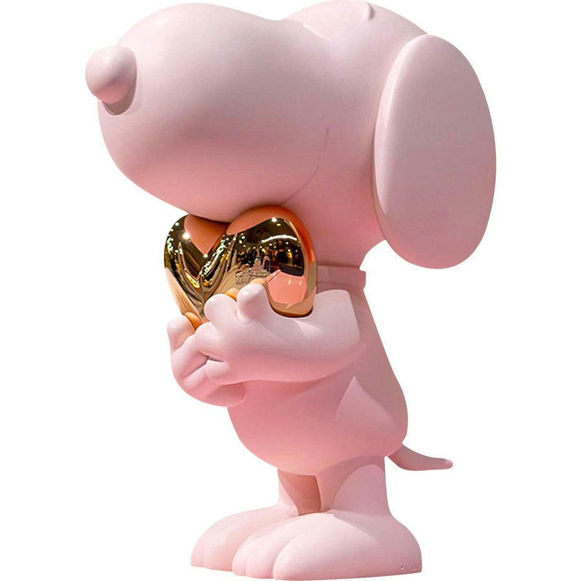 Snoopy HEART Pink & Gold Heart 11in