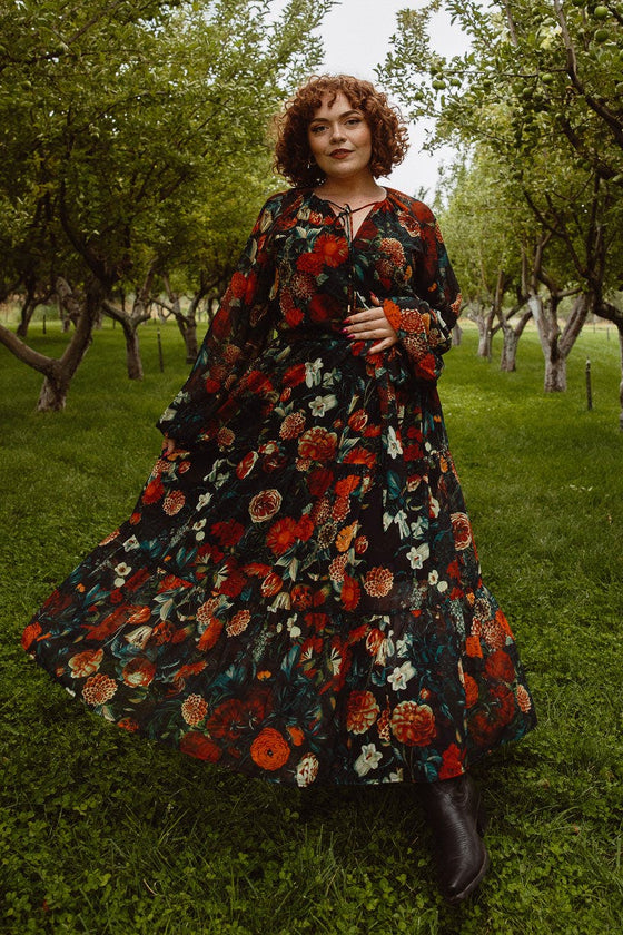 Imogen Dress in Moody Floral