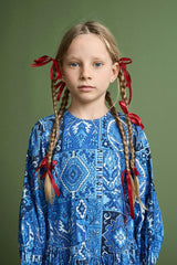CARPET MICROCORDUROY DRESS BLUE