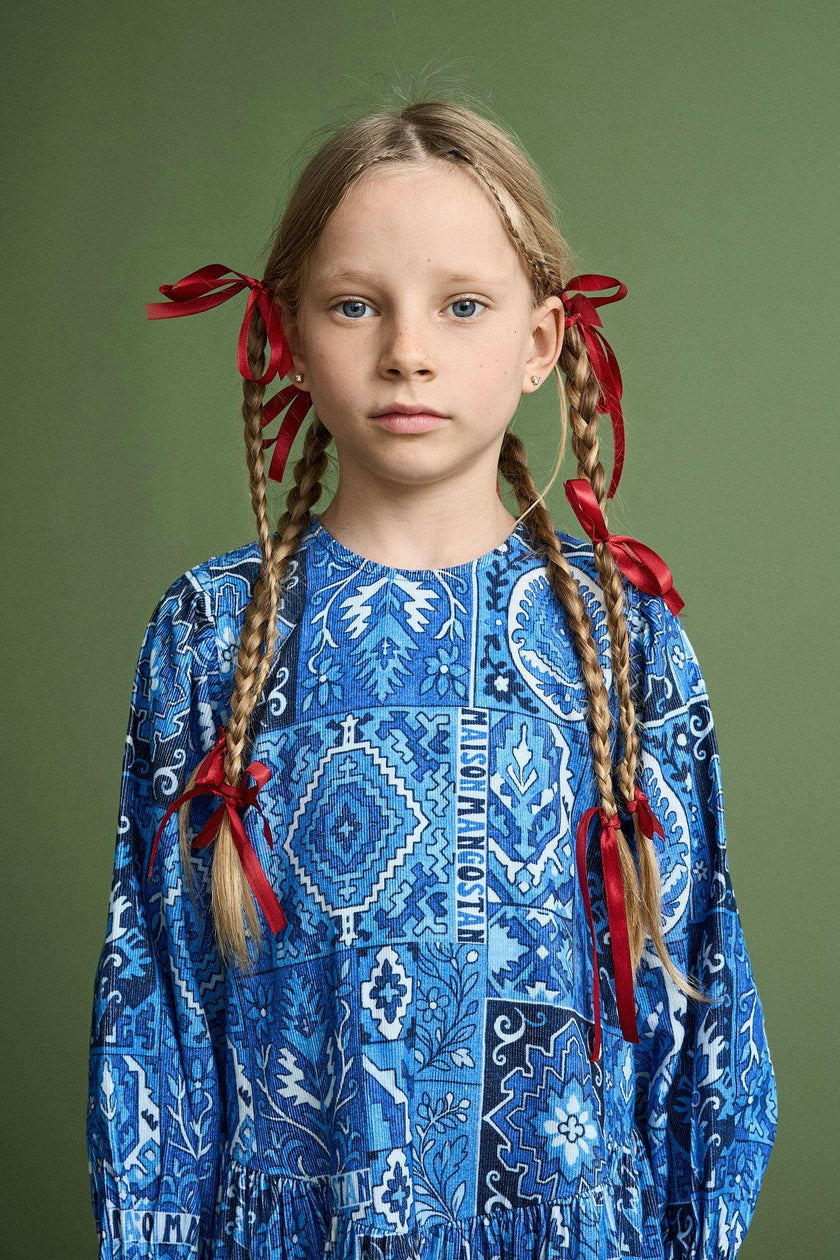 CARPET MICROCORDUROY DRESS BLUE