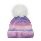 Purple & Pink Ombre Winter Hat & Glove Set