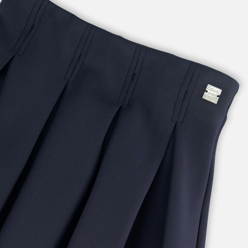 Pleated Milano Skirt Navy Blue