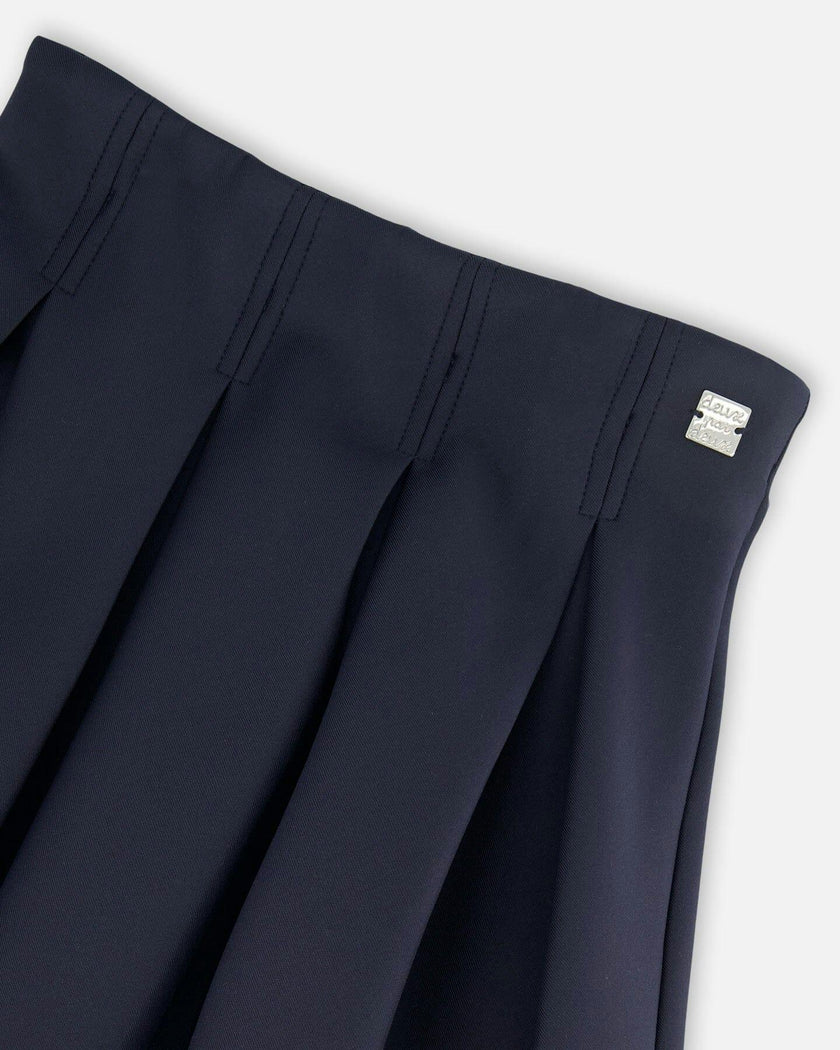 Pleated Milano Skirt Navy Blue