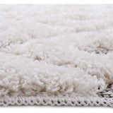 Homy Velvet Flat Woven Dotted Fringed Rectangular Rug
