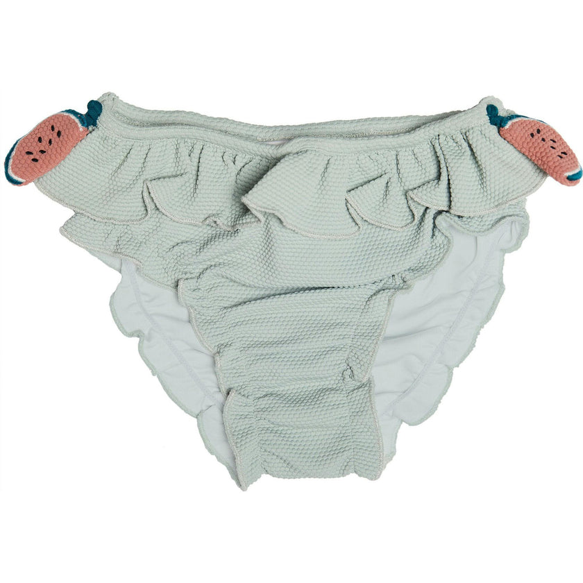 Sisi Watermelon Patch Ruffle Waist & Trim Swimming Briefs
