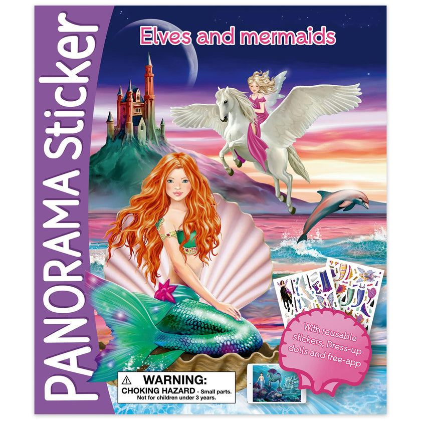 Panorama Sticker Book: Elves & Mermaids