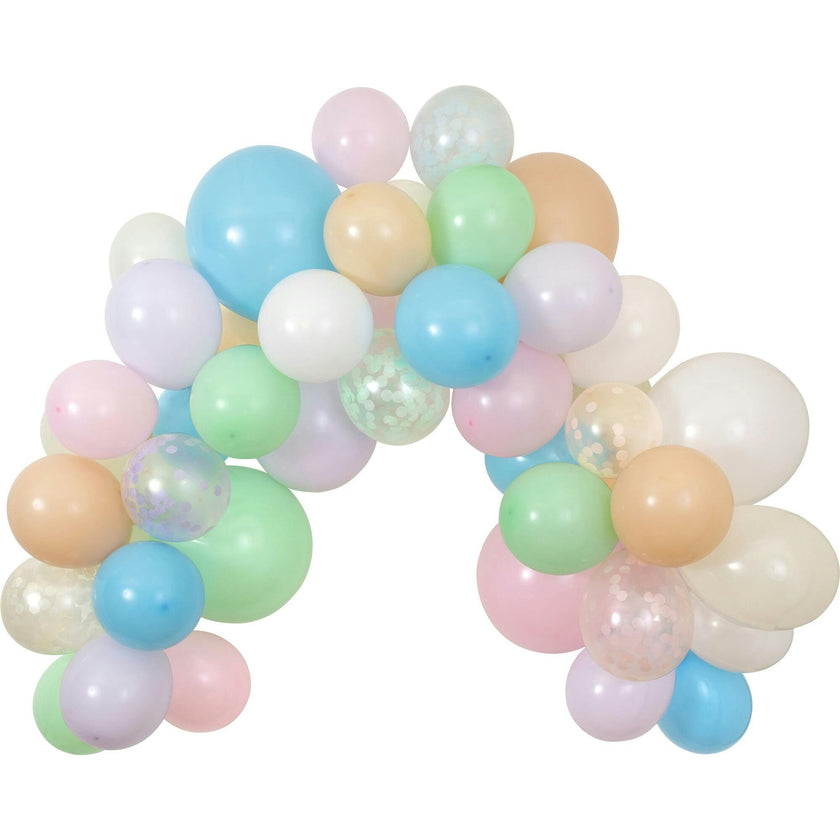 Pastel Balloon & Streamer Garland