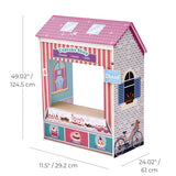 Olivia’s Little World Convertible 4-in-1 Wooden Dollhouse Play Set for 18" Dolls