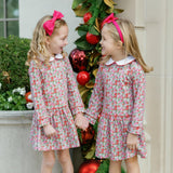 Lillian Girls' Dress - Floral Noel