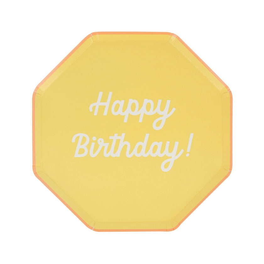 Mixed Happy Birthday Side Plates