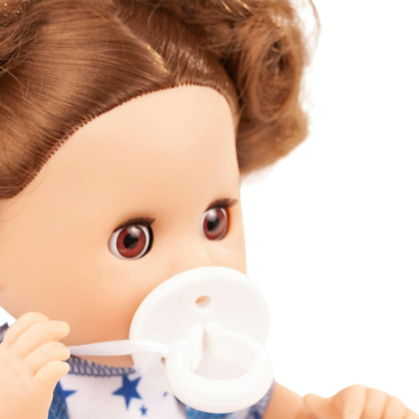 Aquini Girl My Star 13" Baby Doll with Brown Hair and Sleepy Eyes Includes Accessories