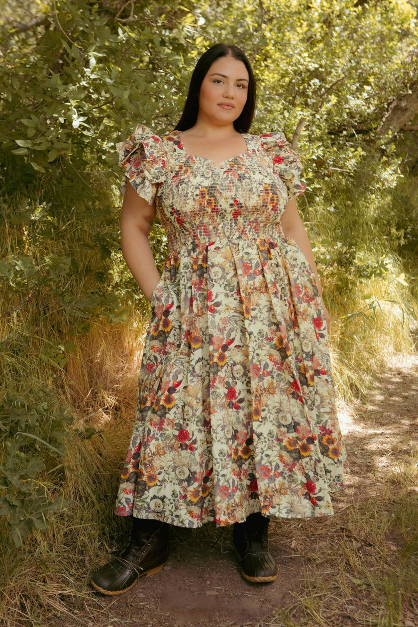 Hattie Dress in Rose Vine