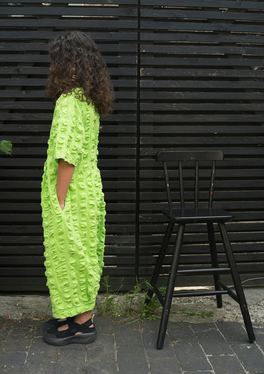 Dorian Orange seersucker jumpsuit