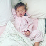 Kid's Twill Pajama Set in Pink Gingham