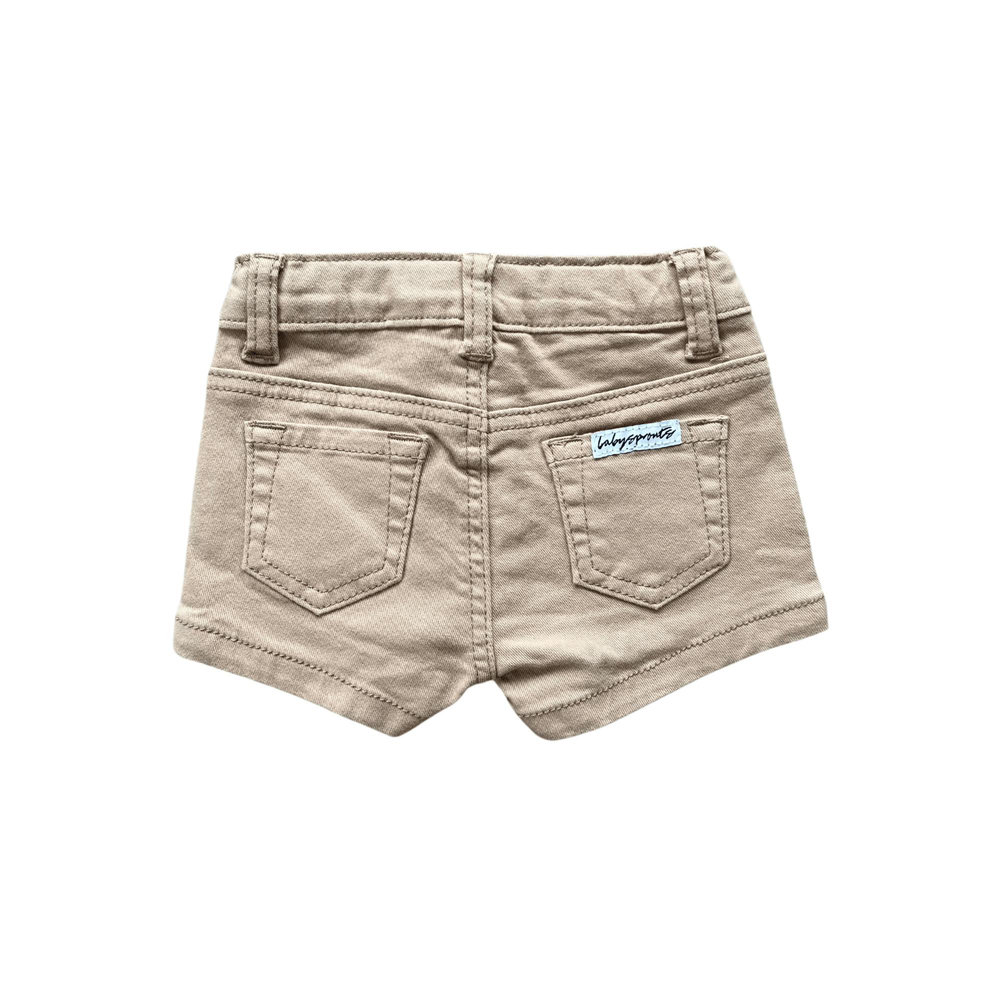 Girl's Twill Shorts Khaki