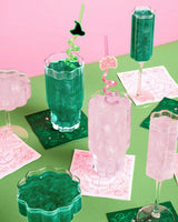Pink + Green Glitter Bombs - 4 cotton candy glitter bombs