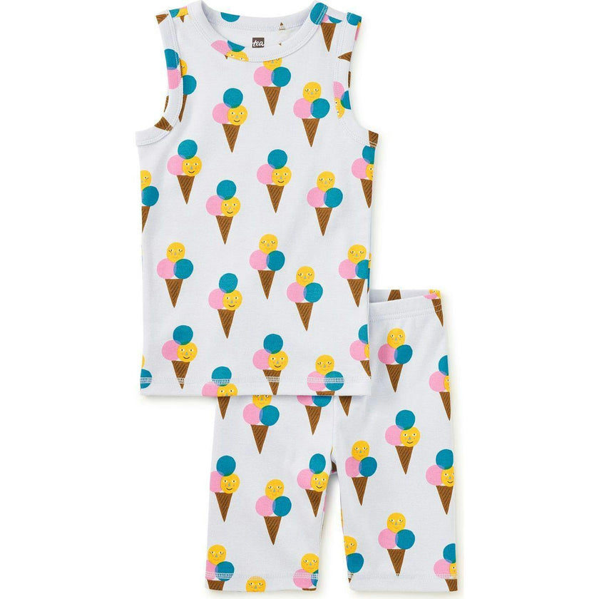 Summer Nights Tank Pajama Set, White