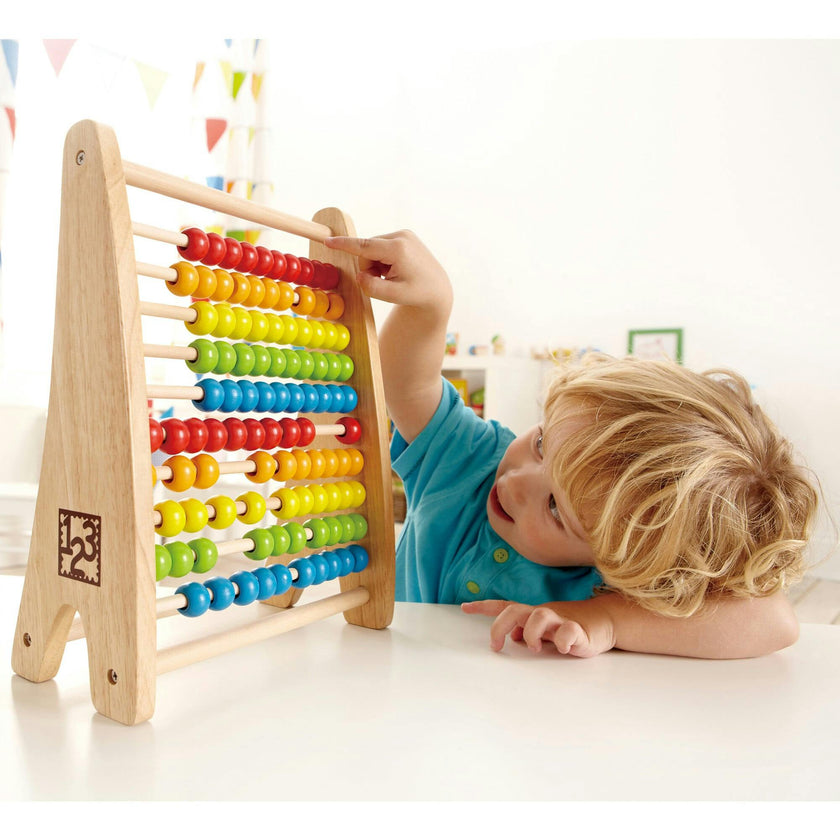 Hape: Rainbow Bead Abacus&nbsp;- Colorful Wooden Counting Toy