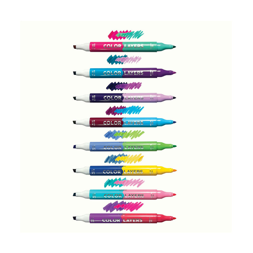 Color Layers Double Ended Layering Markers - Set of 8