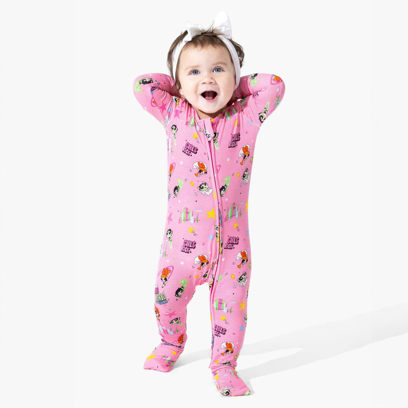 Powerpuff Girls Saving Bedtime Bamboo Convertible Footie